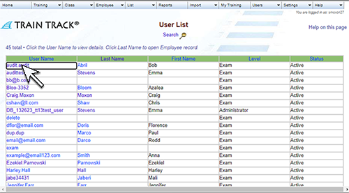 User List Screen